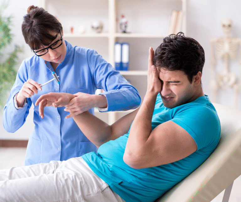 Doctor Checking Nerve Health